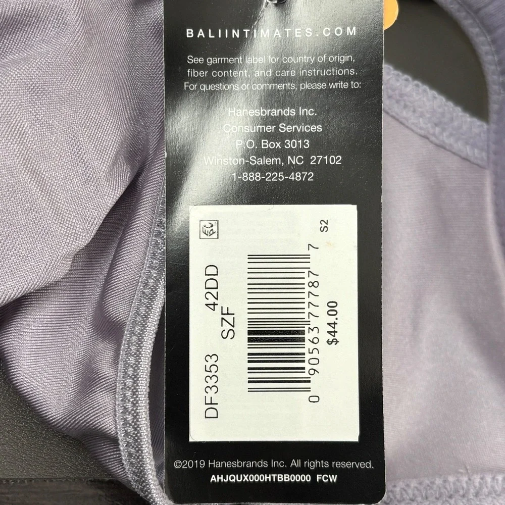 Bali‎ Bra Lift & Minimizer Bundle Lot of 2 Underwire Bras Size 42DD NWT
